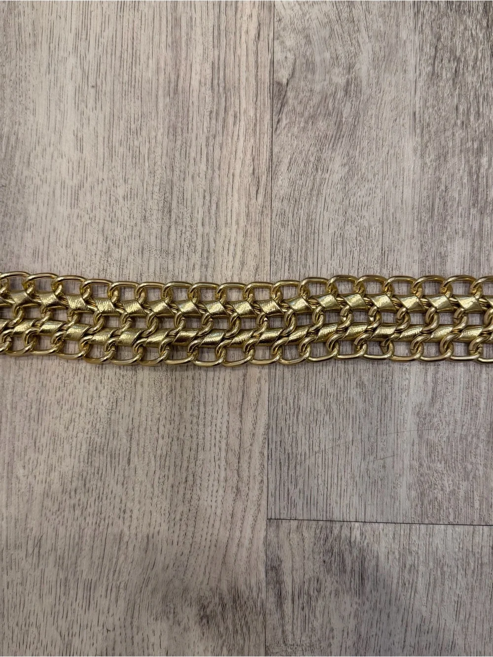 Vintage Gold Chain Link Belt 40” Adjustable Statement Waist Belt